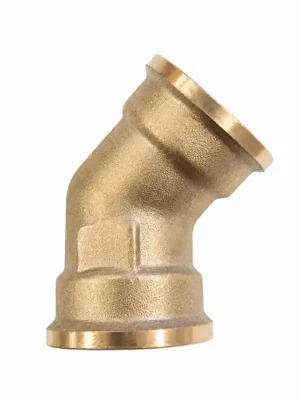 Rychlé Dodání Mosazné koleno 45° FF 1/2" PN16